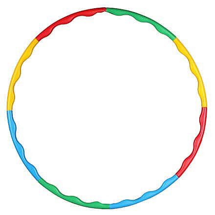 Gymnastický kruh - kruh hula hoop rozkládací 8 částí průměr: 90 cm