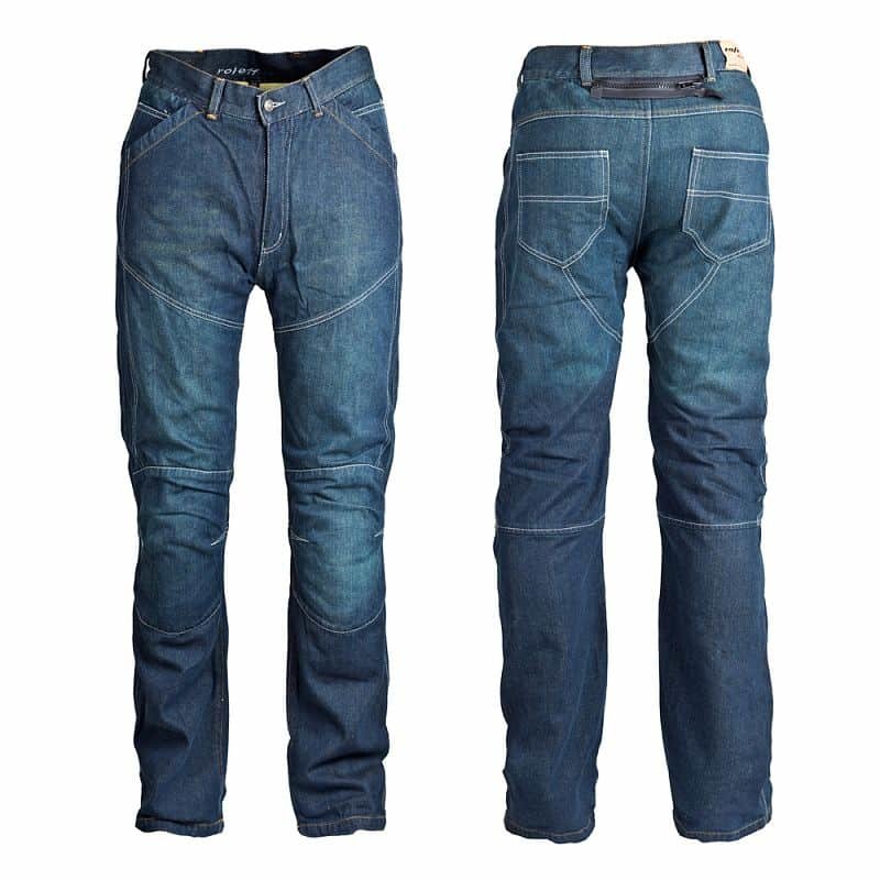 Modré pánské motorkářské kalhoty Aramid, Roleff