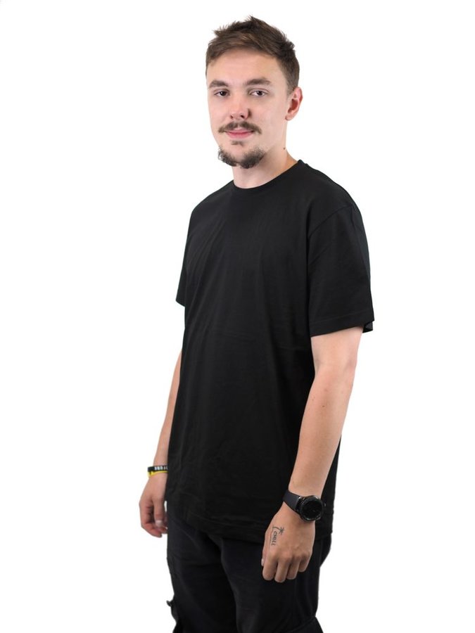Černé pánské tričko s krátkým rukávem Adler - velikost XL