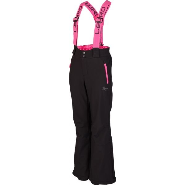 Černé dívčí lyžařské kalhoty Lewro - velikost 128-134