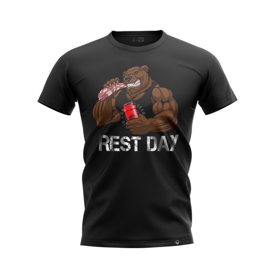 Černé pánské tričko s krátkým rukávem Grizzly Gear