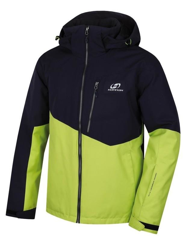 Černo-zelená pánská lyžařská bunda Hannah - velikost XL