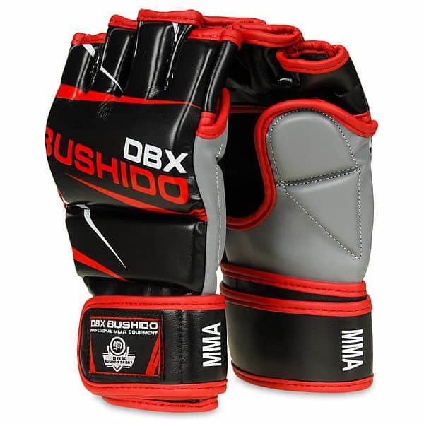 Černo-červené MMA rukavice Bushido - velikost XL