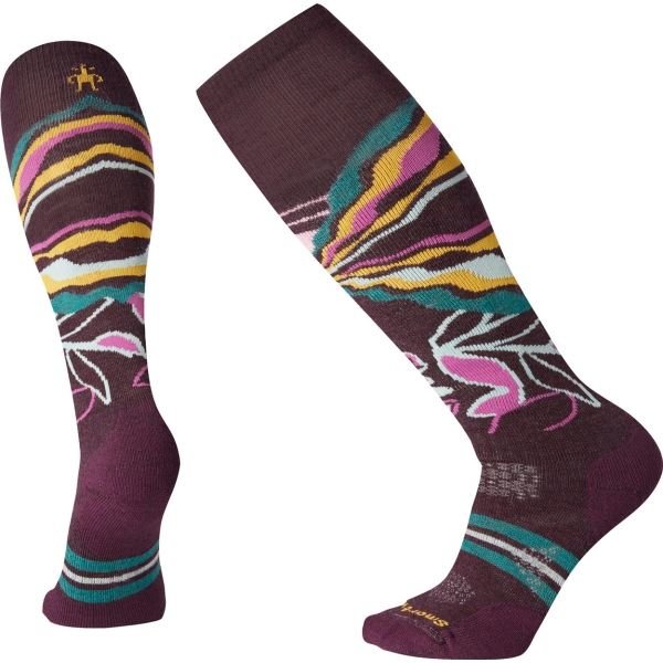 Fialové dámské lyžařské ponožky SmartWool - velikost L