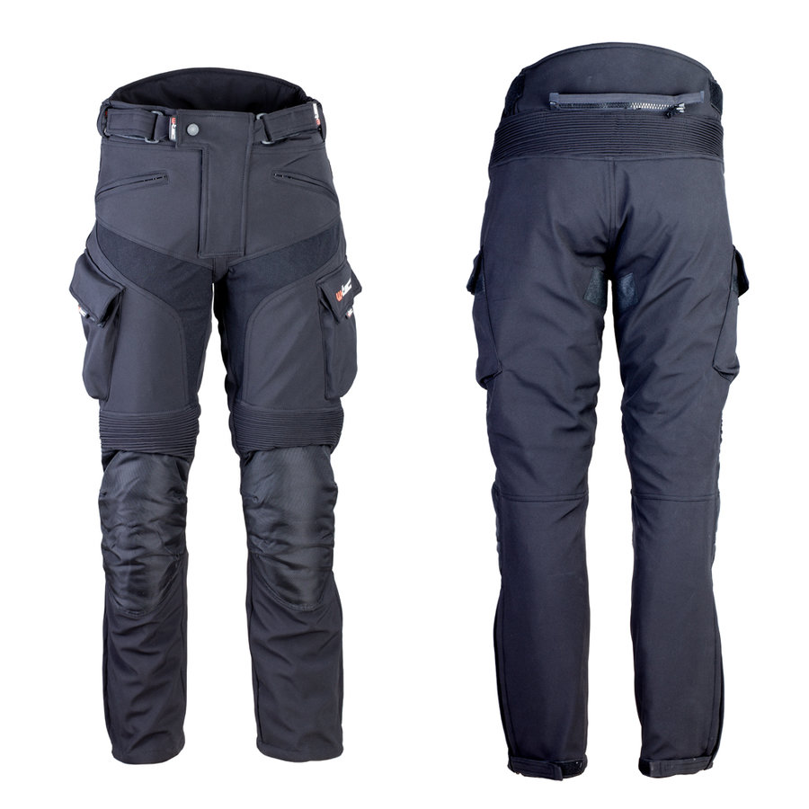 Černé pánské motorkářské kalhoty Erkalis GS-1729, W-TEC