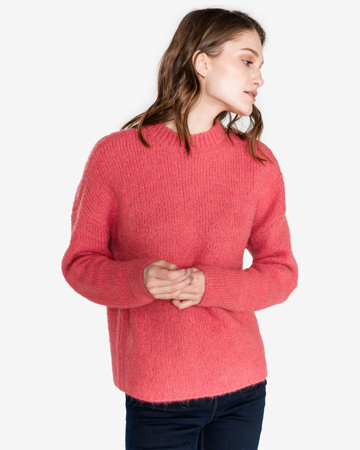 Růžový dámský svetr Selected