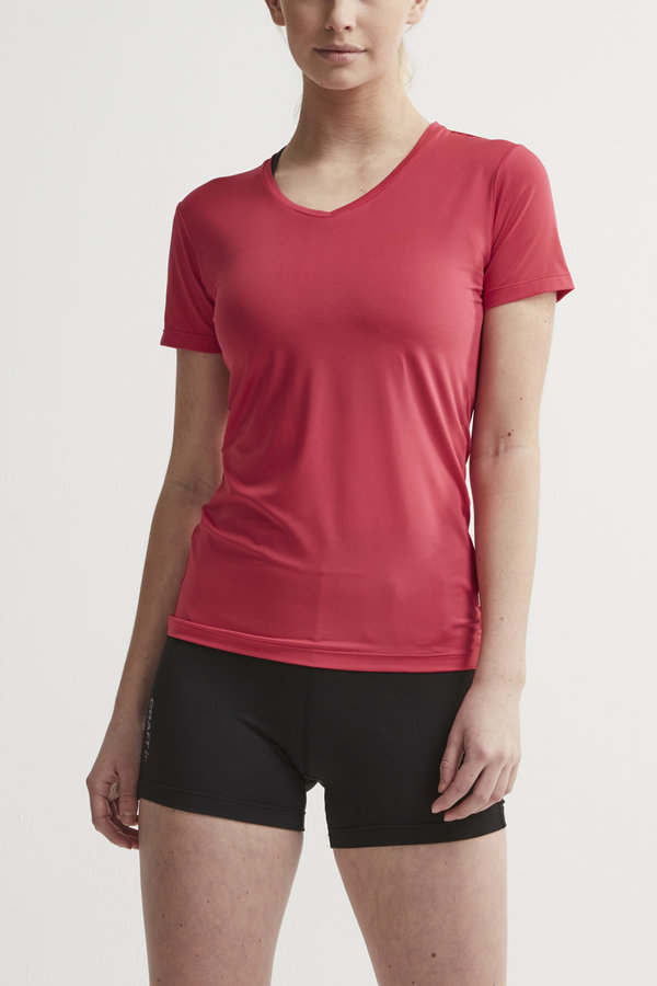Růžové dámské tričko s krátkým rukávem Craft - velikost M