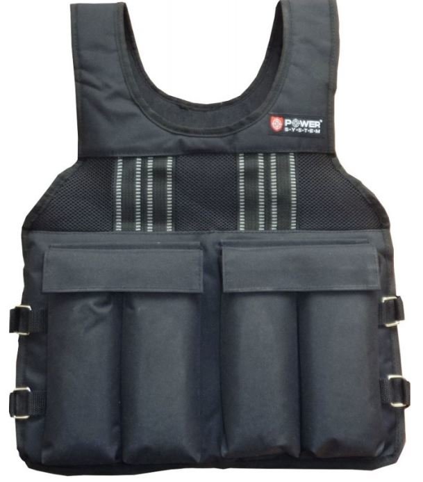 Černá zátěžová vesta Weighted vest, Power System - 10 kg