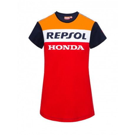 Různobarevné dámské motorkářské tričko s krátkým rukávem Repsol Honda