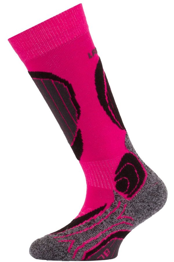 Růžové dívčí lyžařské ponožky Lasting - velikost 29-33 EU