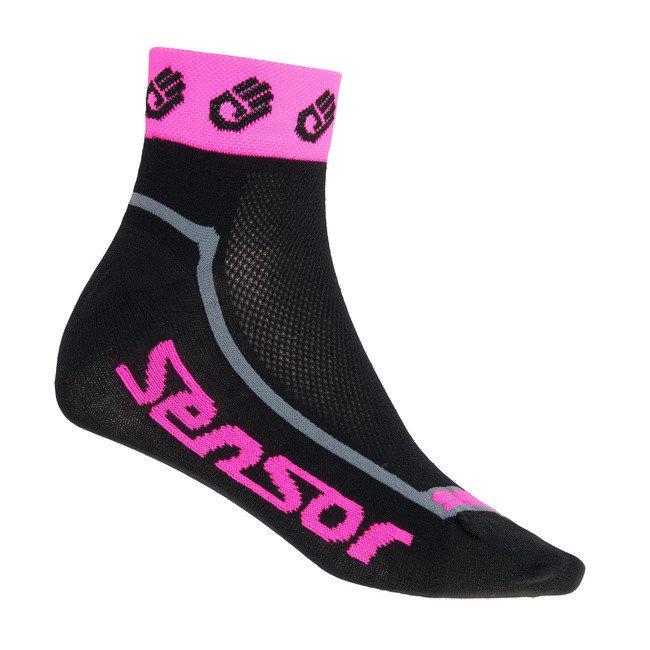 Růžové pánské cyklistické ponožky Sensor - velikost 43-46 EU