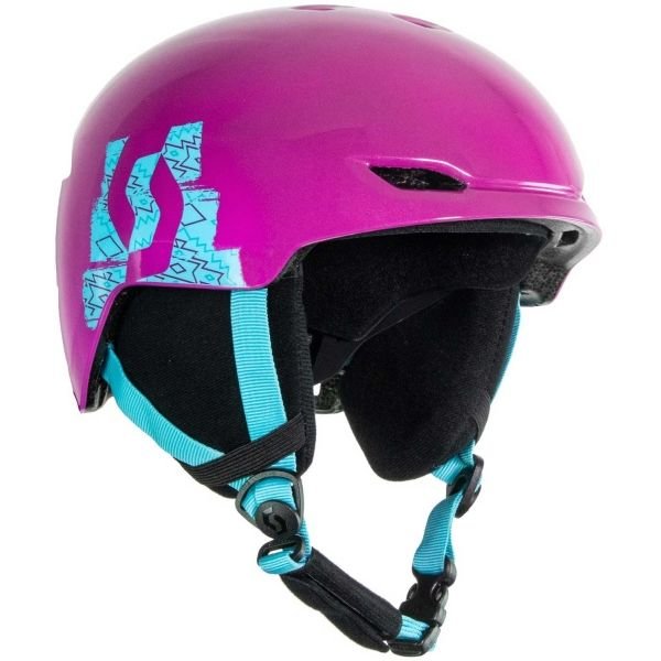 Fialová dětská lyžařská helma Scott - velikost 51-54 cm