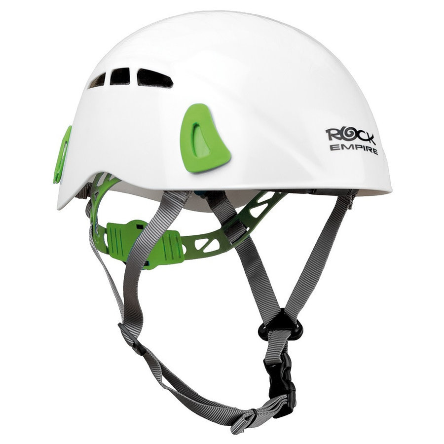 Bílo-zelená dámská horolezecká helma Rock Empire - velikost 53-62 cm