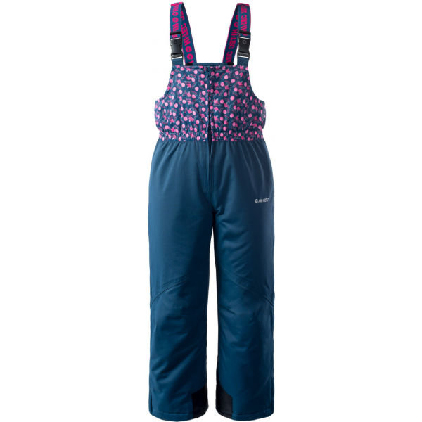 Modro-růžové dívčí lyžařské kalhoty Hi-Tec - velikost 128