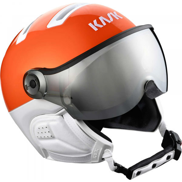 Bílo-oranžová lyžařská helma Kask - velikost 56 cm