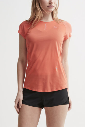 Oranžové dámské tričko s krátkým rukávem Craft - velikost L