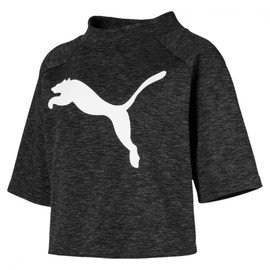 Šedé dámské tričko s krátkým rukávem Puma - velikost L