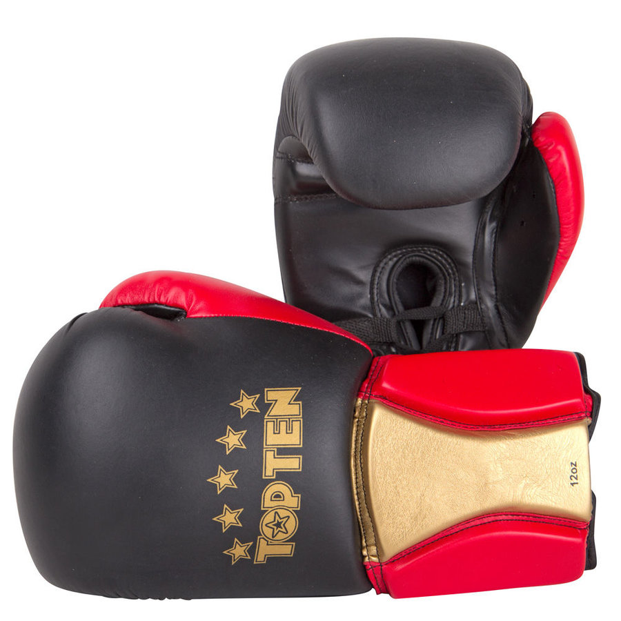 Černo-červené boxerské rukavice Top Ten - velikost 16 oz