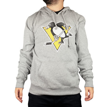 Šedá pánská mikina s kapucí "Pittsburgh Penguins", 47 Brand - velikost XL