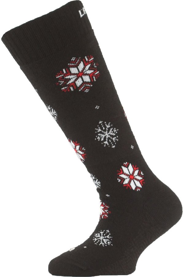Černé dětské lyžařské ponožky Lasting - velikost 24-28 EU
