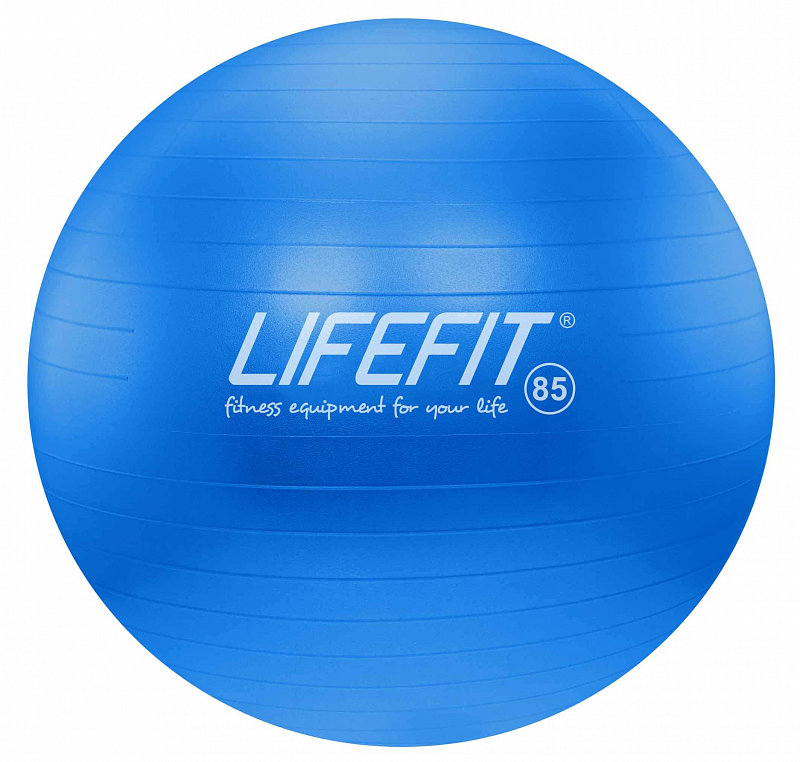 Modrý gymnastický míč ANTI-BURST, Lifefit - průměr 85 cm