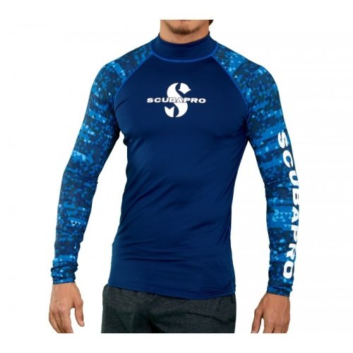 Modré pánské lycrové tričko Aegean RG UPF 50, Scubapro