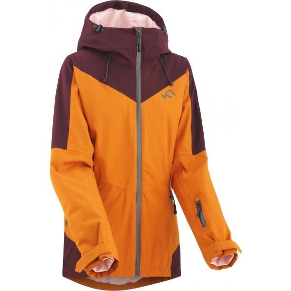 Červeno-oranžová dámská lyžařská bunda Kari Traa