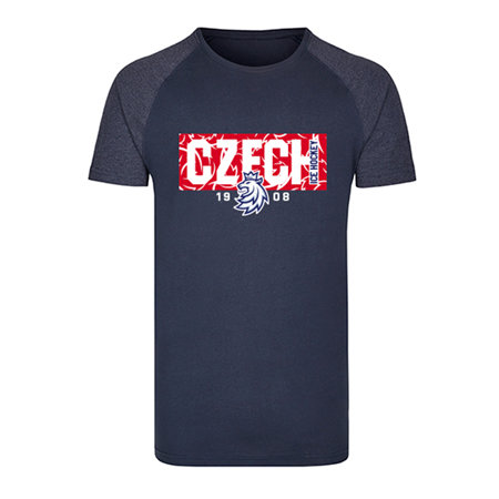 Modré pánské tričko s krátkým rukávem "Česká reprezentace", CCM - velikost M