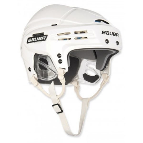 Bílá hokejová helma Bauer