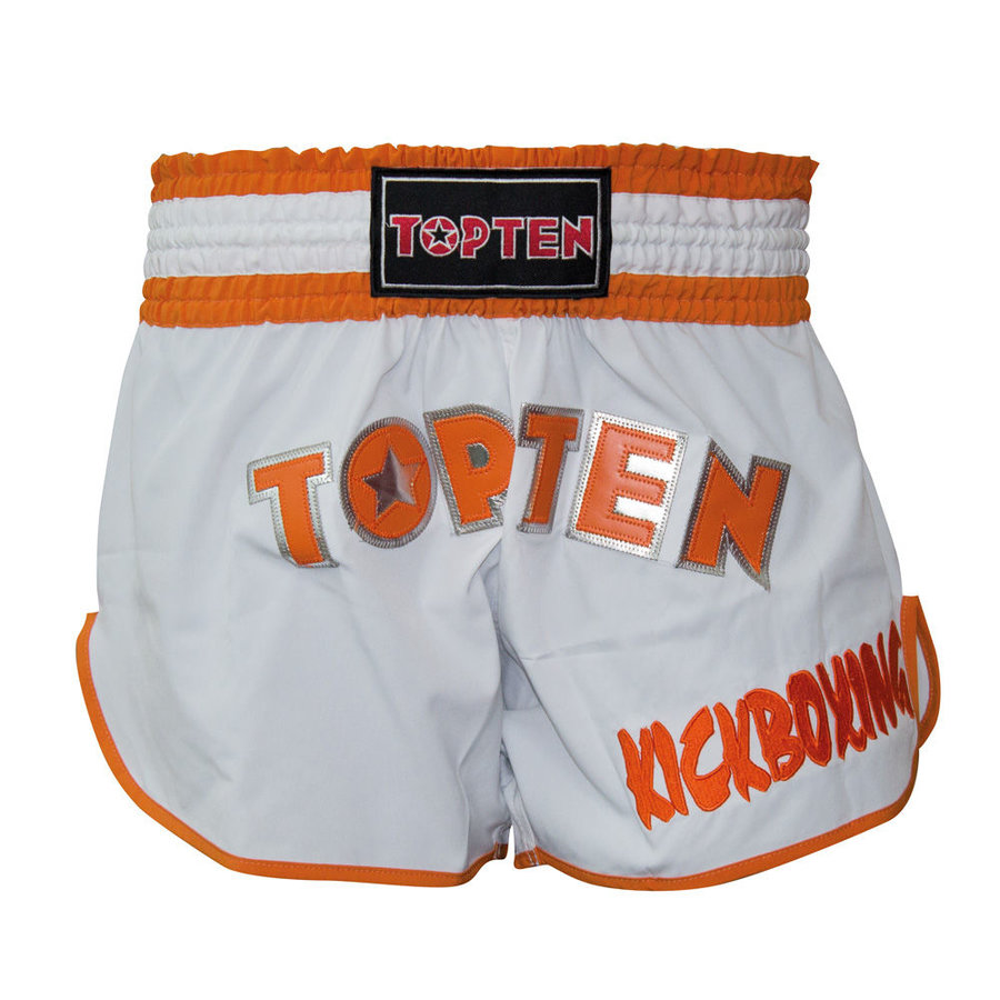 Bílo-oranžové thaiboxerské trenky Top Ten