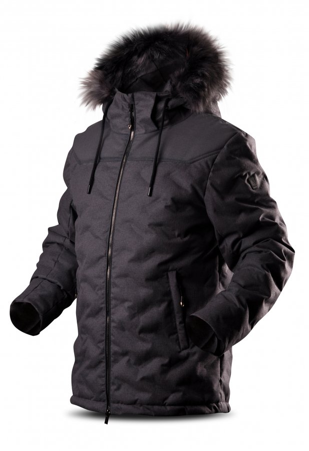 Černá zimní pánská bunda s kapucí Trimm - velikost XL