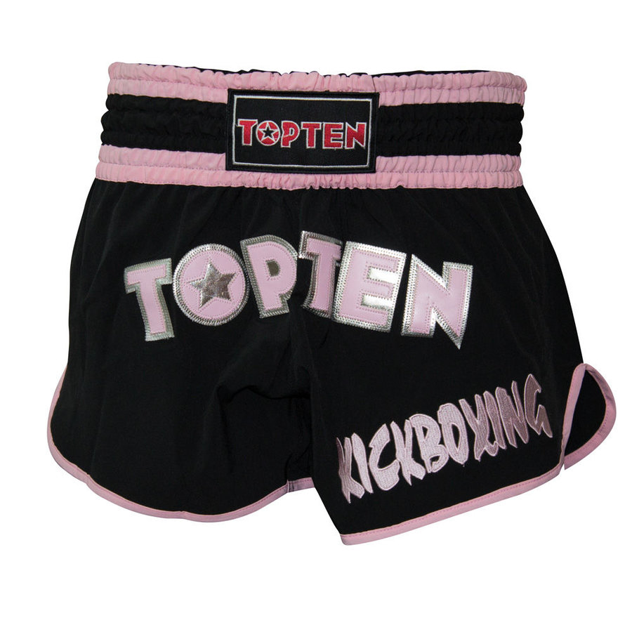 Černo-růžové thaiboxerské trenky Top Ten - velikost S