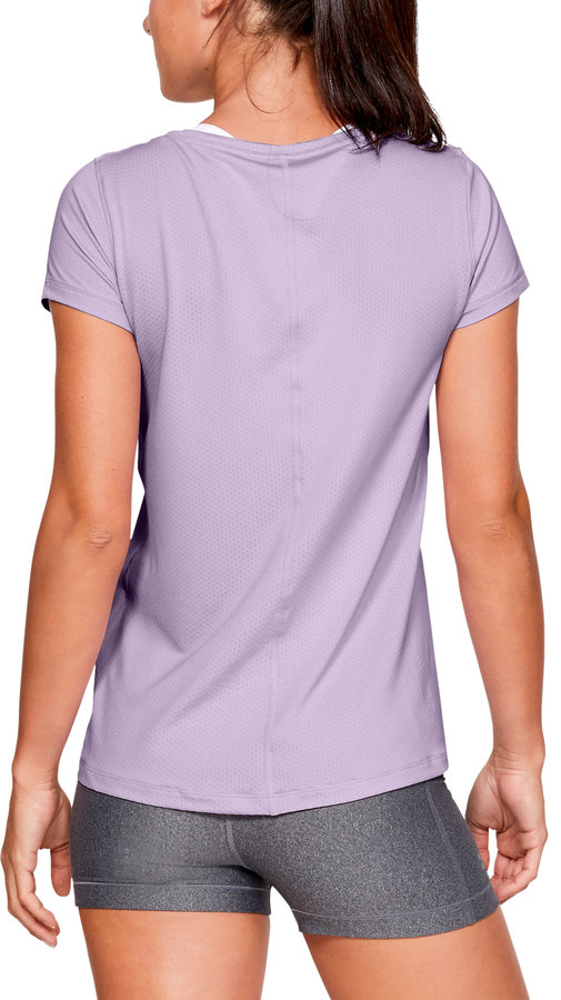 Fialové dámské tričko s krátkým rukávem Under Armour - velikost L