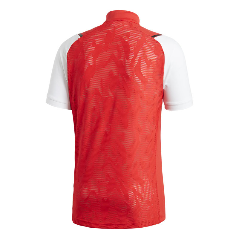 Bílo-červené pánské tričko s krátkým rukávem Adidas - velikost XL