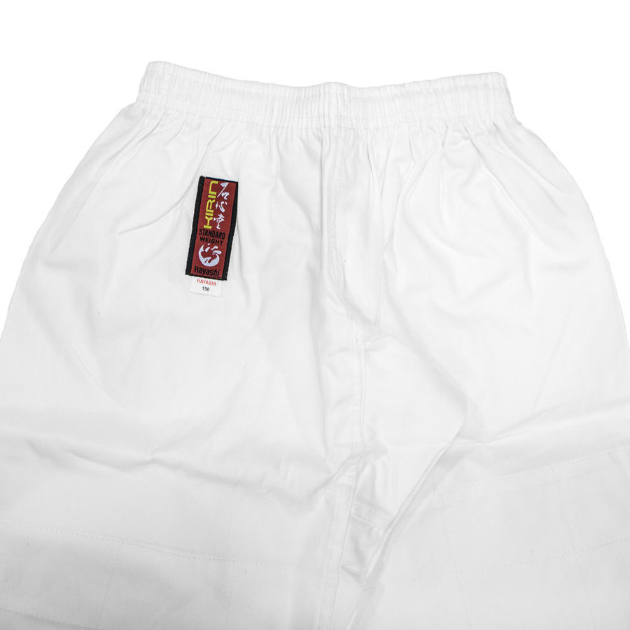 Bílé kalhoty na judo Hayashi - velikost 180