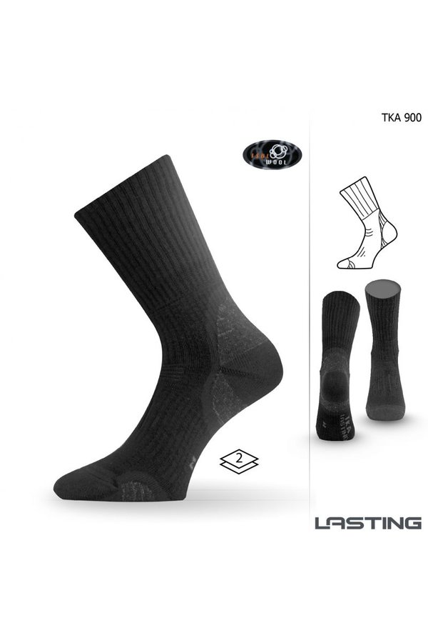 Černé pánské trekové ponožky Lasting