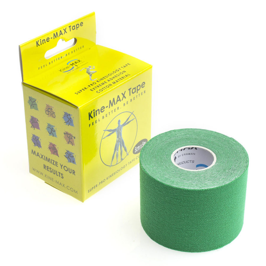 Zelená tejpovací páska kine-max - délka 5 m a šířka 5 cm