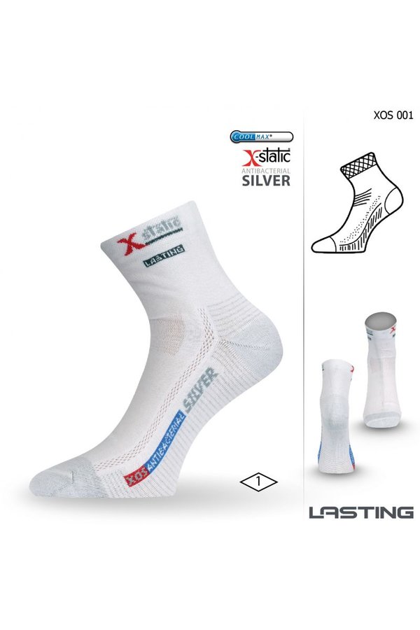Bílé pánské trekové ponožky Lasting