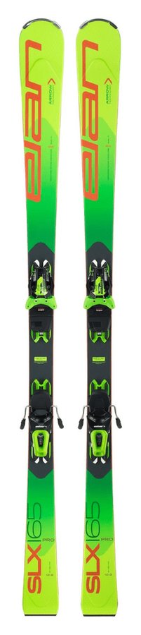 Zelené lyže s vázáním Elan - délka 160 cm