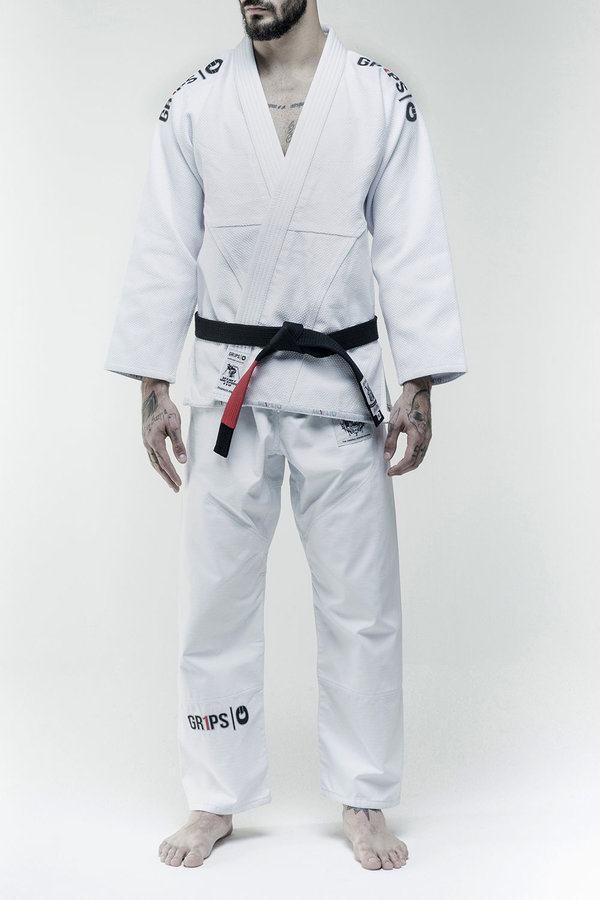Bílé kimono na jiu-jitsu Grips