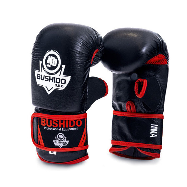 Černo-červené boxerské rukavice Bushido - velikost L