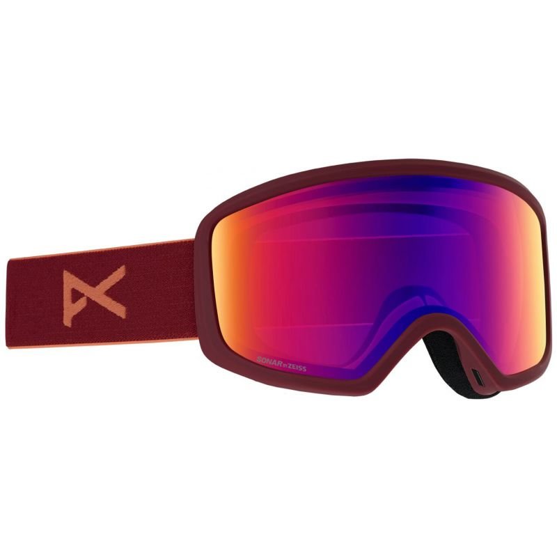 Červené dámské lyžařské brýle Anon