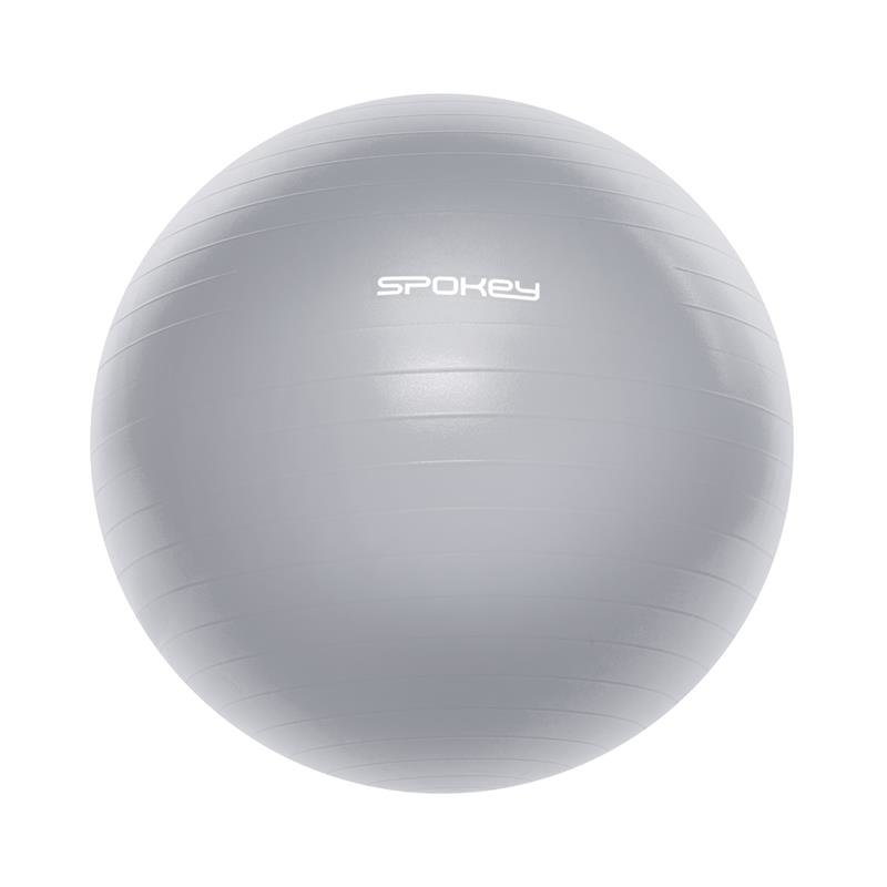 Šedý gymnastický míč s pumpou Spokey - průměr 65 cm
