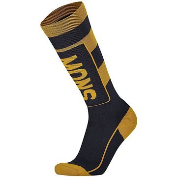 Černo-žluté pánské lyžařské ponožky Mons Royale