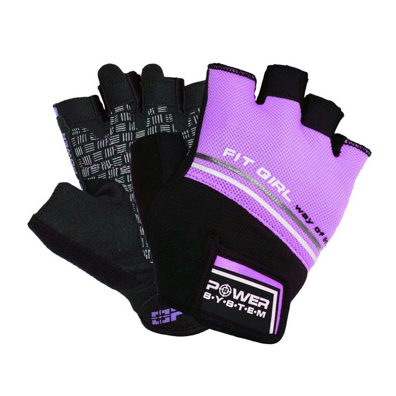Fialové dámské fitness rukavice Power System