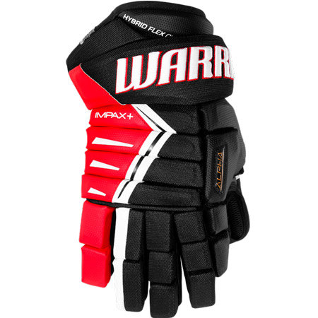 Černé hokejové rukavice - senior Warrior - velikost 14"