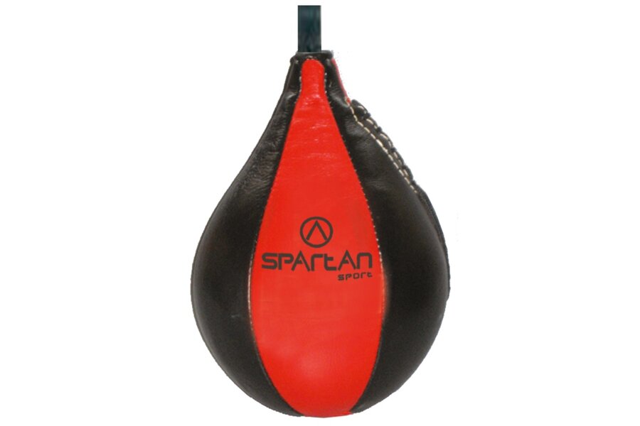 Černo-červená závěsná boxovací hruška Spartan - 0,4 kg