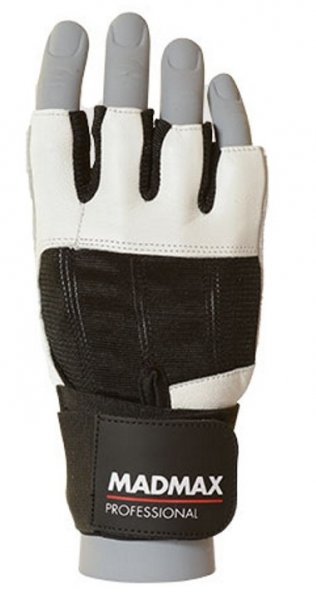Bílo-černé fitness rukavice Mad Max - velikost XXL