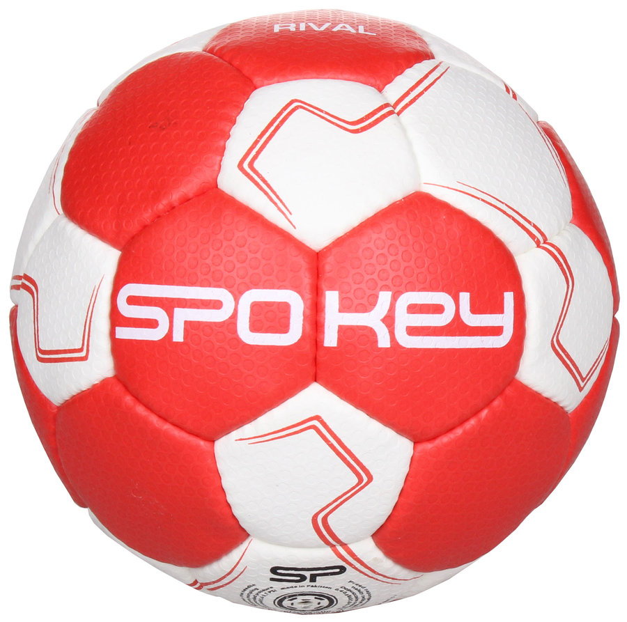 Bílo-červený míč na házenou Rival, Spokey - velikost 3