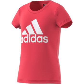 Růžové dětské dívčí tričko s krátkým rukávem Adidas - velikost 128